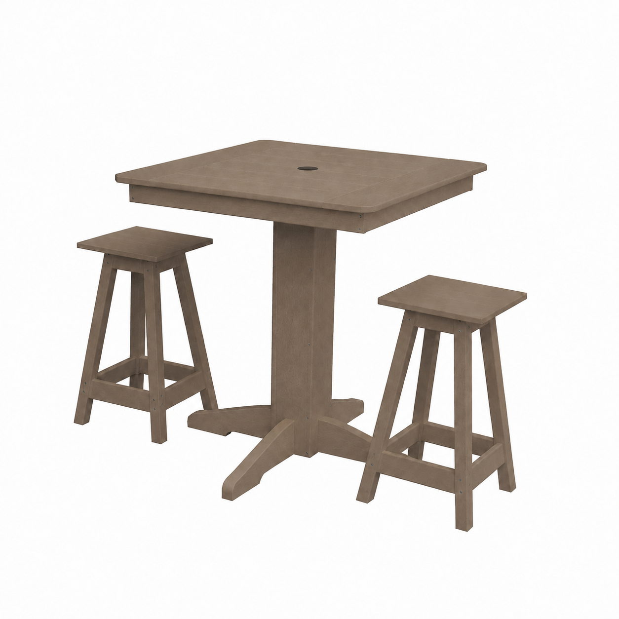 Keystone Amish Co. Riley 3-Piece Outdoor Poly Counter Height Dining Set