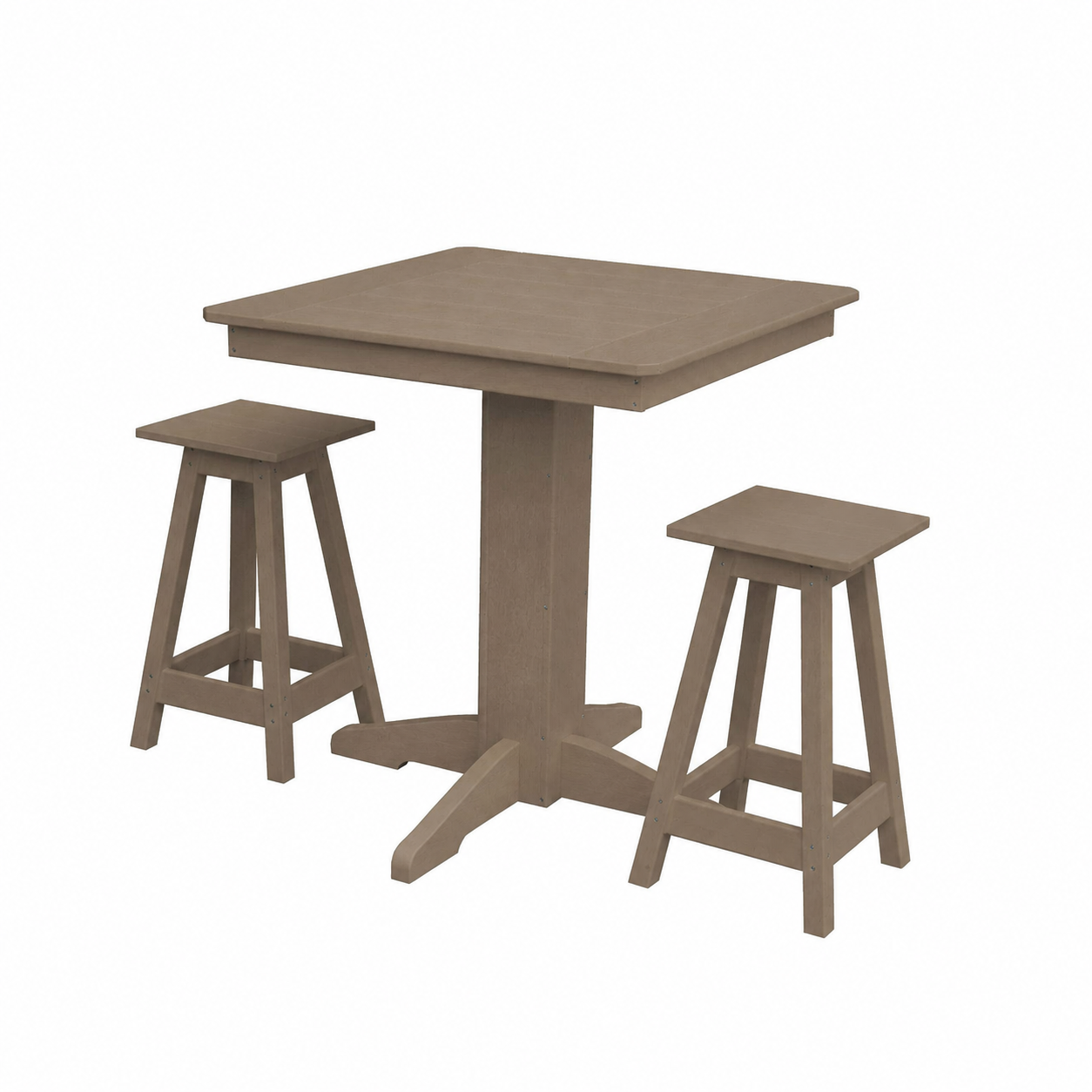 Keystone Amish Co. Riley 3-Piece Outdoor Poly Counter Height Dining Set