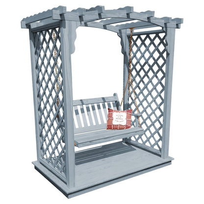 Heritage Lawncraft Newberry Wooden Garden Arbor With Swing