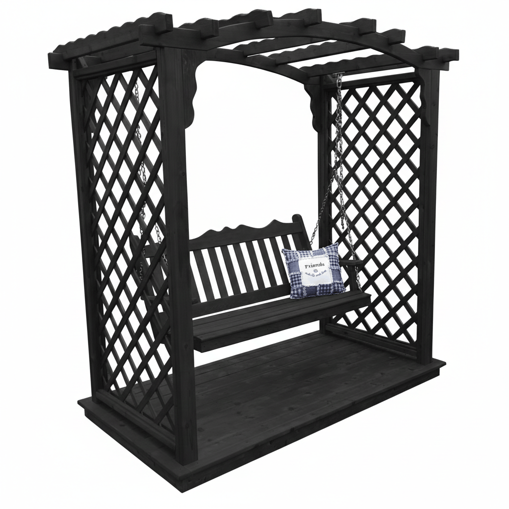 Heritage Lawncraft Newberry Cedar Garden Arbor with Swing