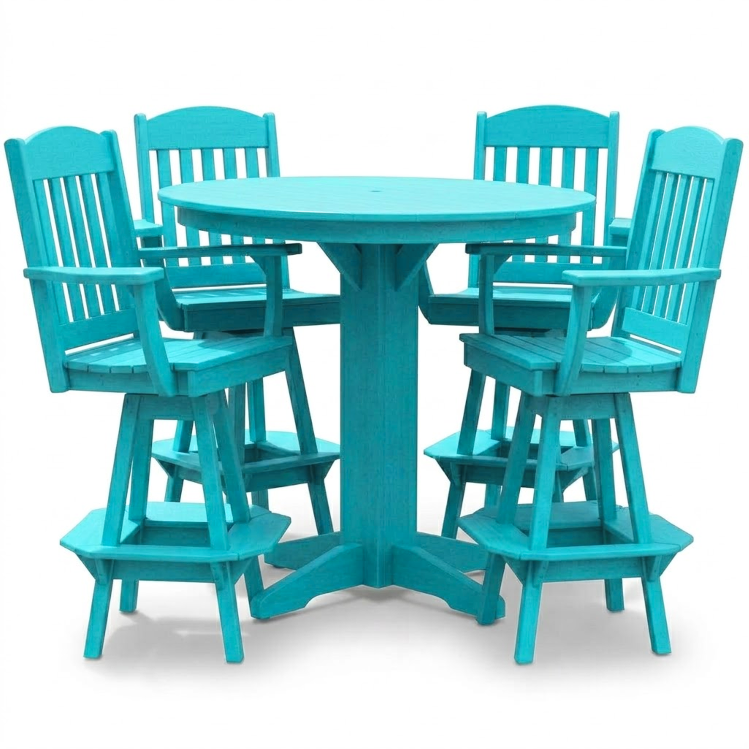 Keystone Amish Co. Classic 5-Piece Poly Round Bar-Height Dining Set