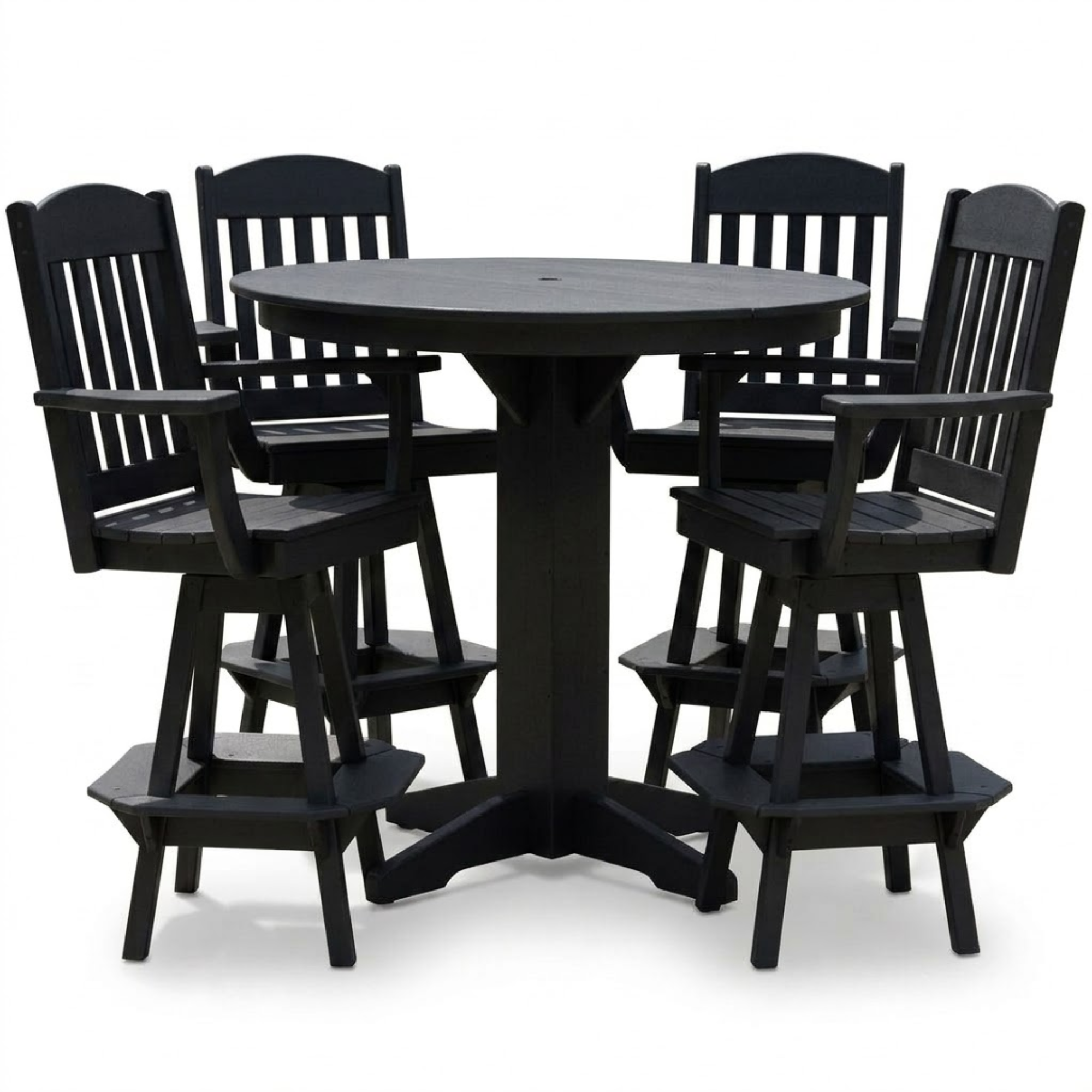 Keystone Amish Co. Classic 5-Piece Poly Round Bar-Height Dining Set