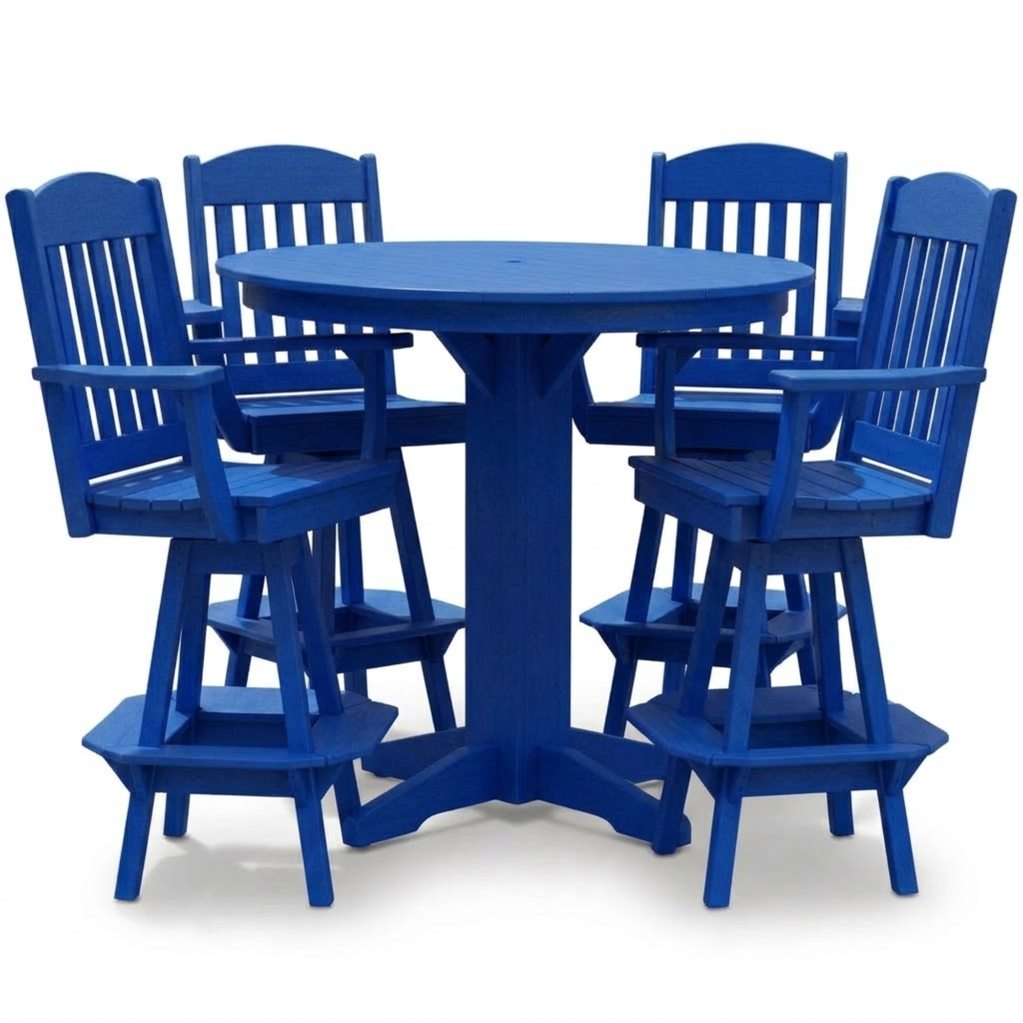 Keystone Amish Co. Classic 5-Piece Poly Round Bar-Height Dining Set