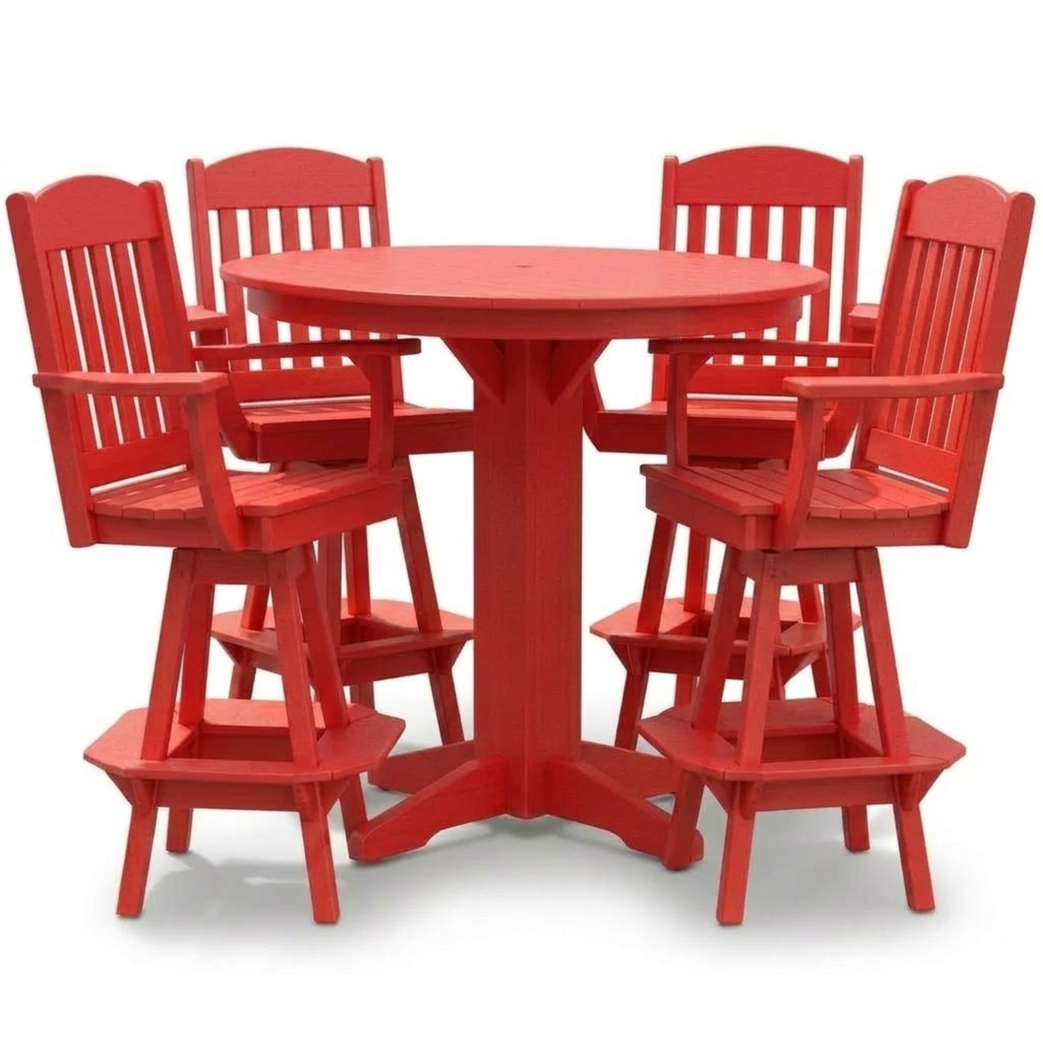 Keystone Amish Co. Classic 5-Piece Poly Round Bar-Height Dining Set