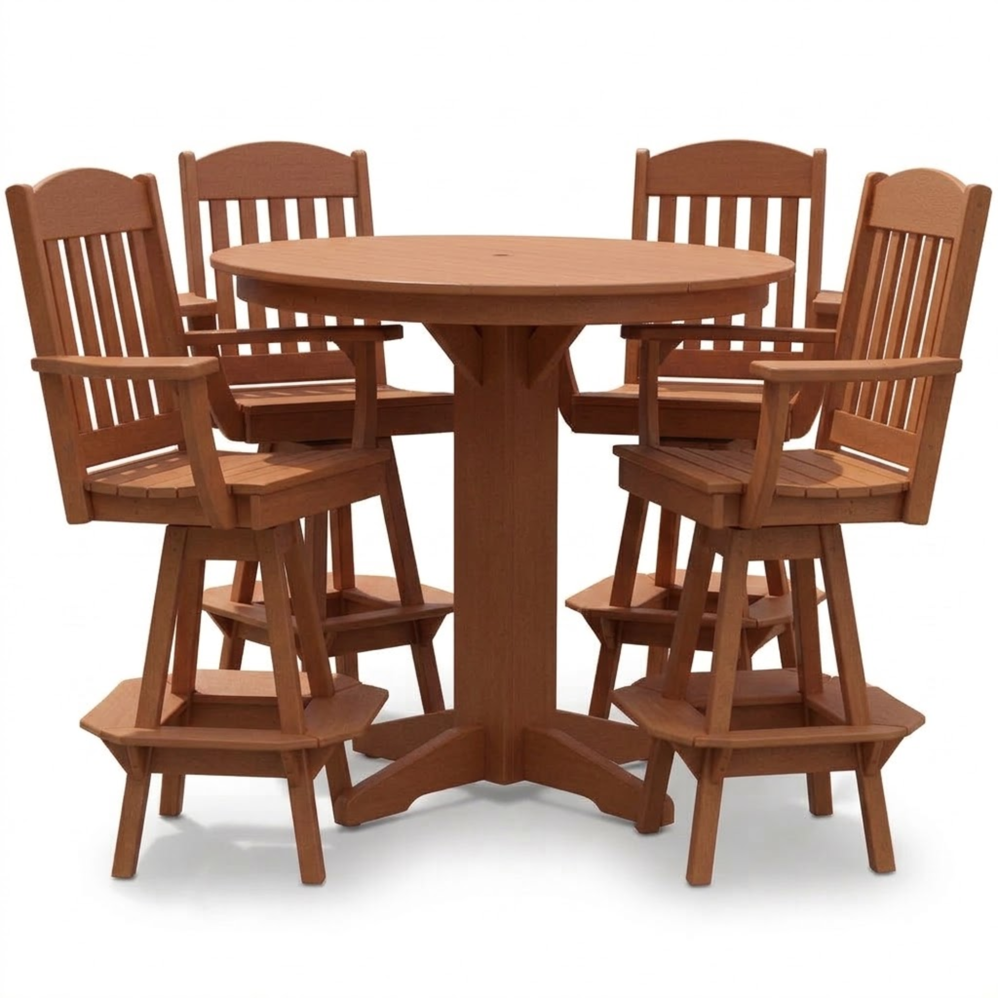 Keystone Amish Co. Classic 5-Piece Poly Round Bar-Height Dining Set