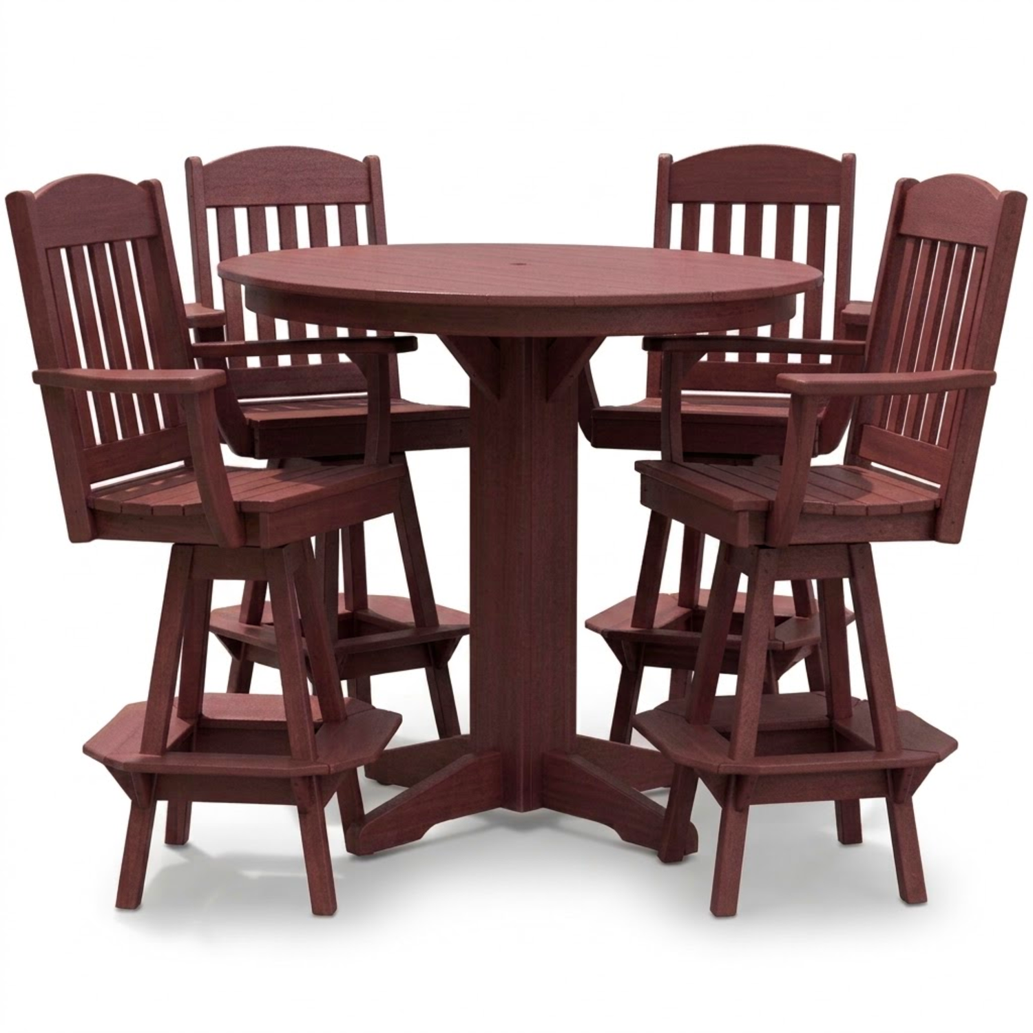 Keystone Amish Co. Classic 5-Piece Poly Round Bar-Height Dining Set