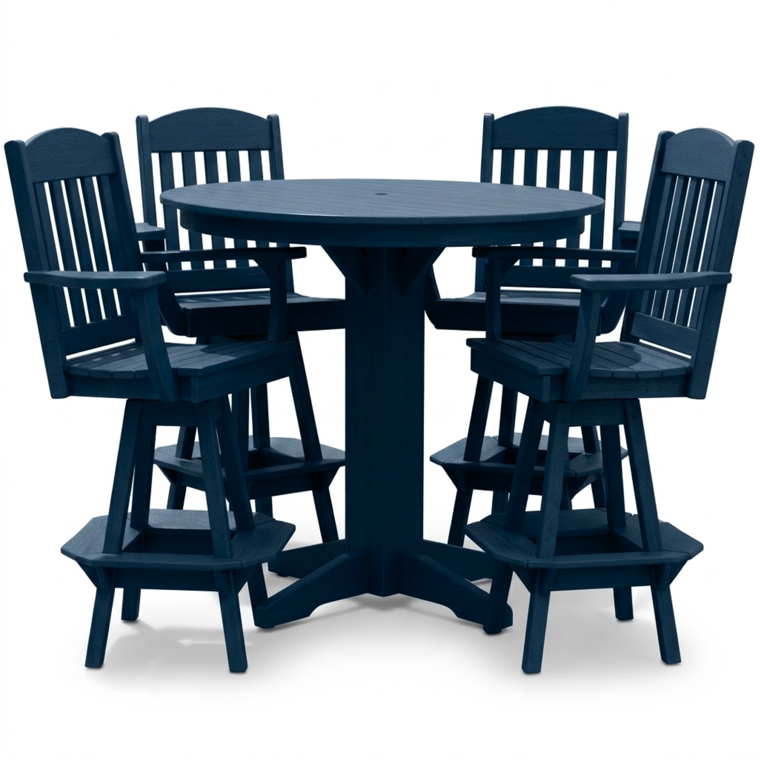 Keystone Amish Co. Classic 5-Piece Poly Round Bar-Height Dining Set
