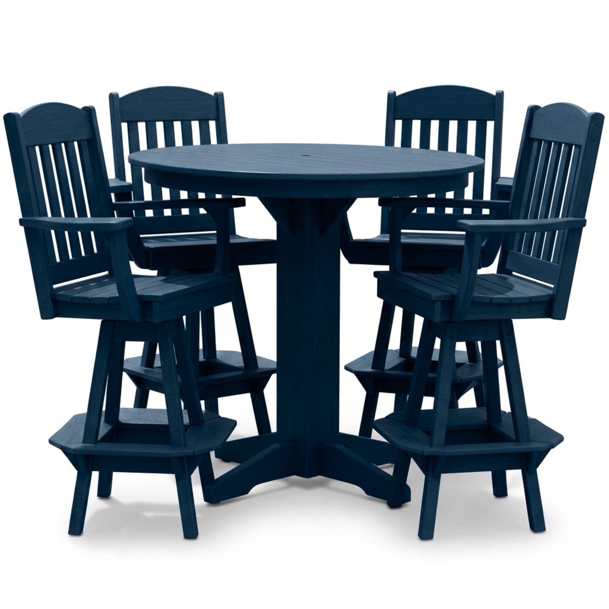 Keystone Amish Co. Classic 5-Piece Poly Round Bar-Height Dining Set