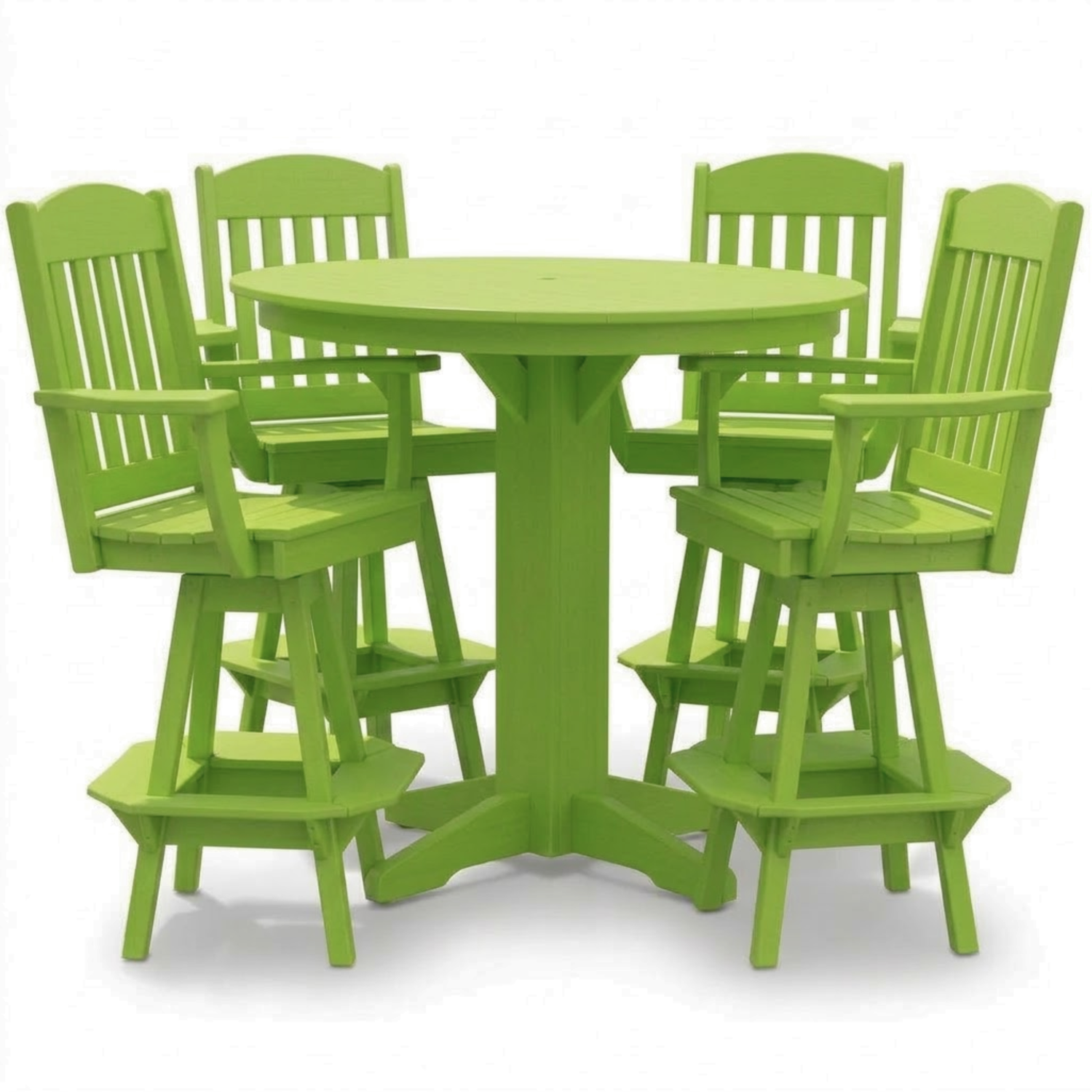 Keystone Amish Co. Classic 5-Piece Poly Round Bar-Height Dining Set