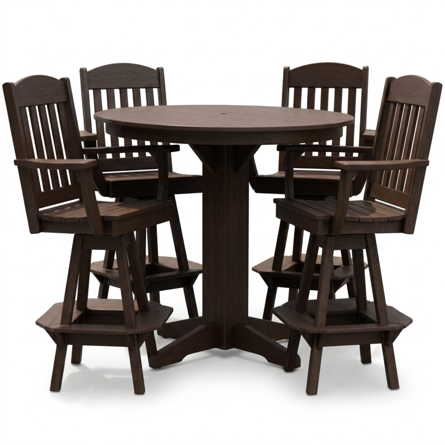 Keystone Amish Co. Classic 5-Piece Poly Round Bar-Height Dining Set