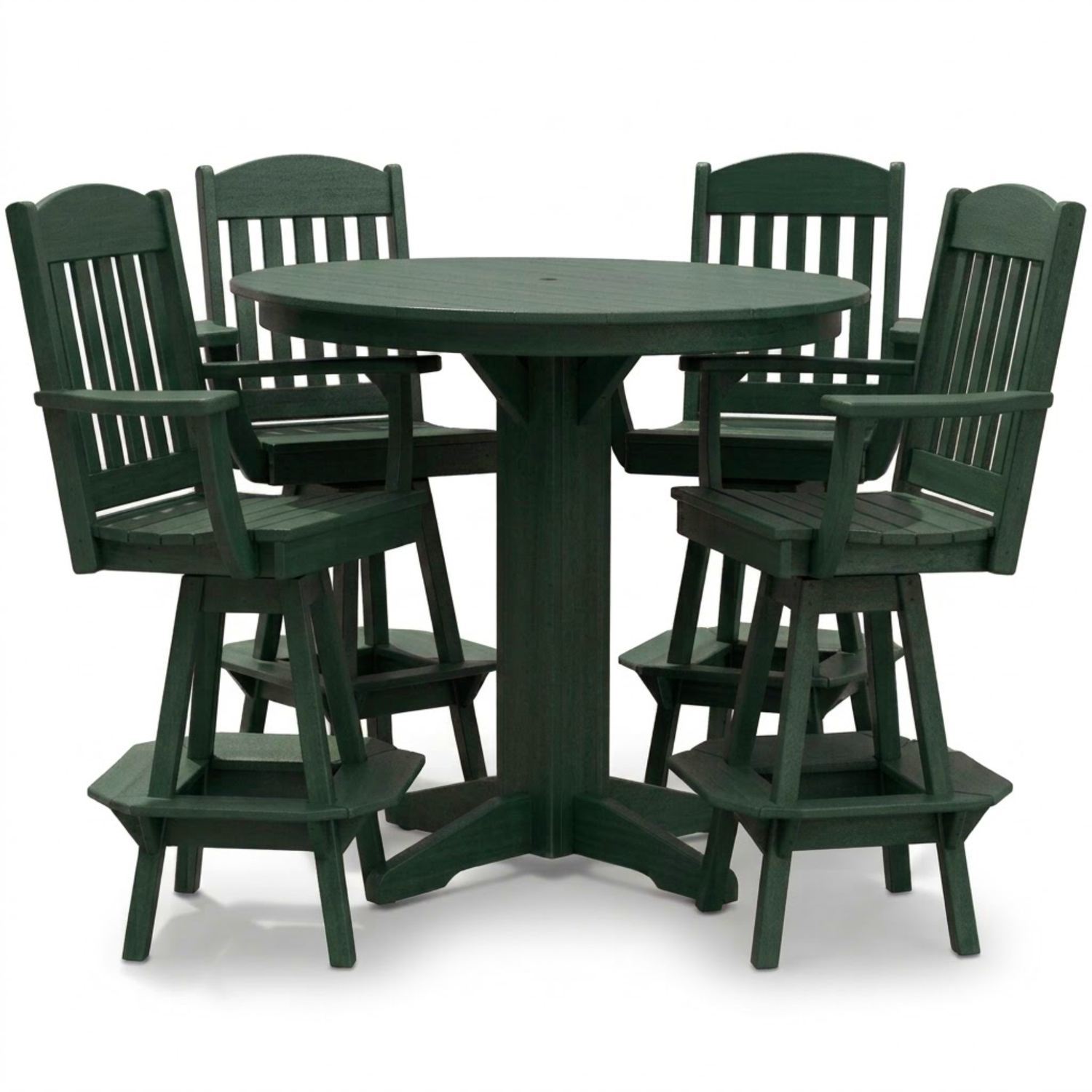 Keystone Amish Co. Classic 5-Piece Poly Round Bar-Height Dining Set