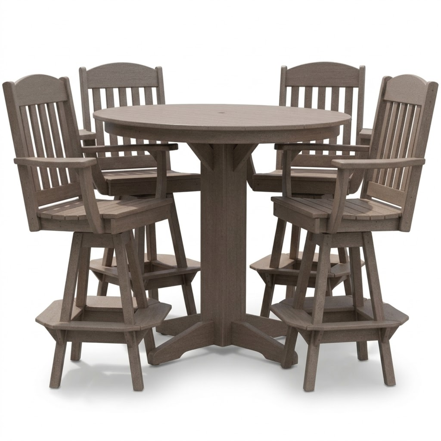 Keystone Amish Co. Classic 5-Piece Poly Round Bar-Height Dining Set