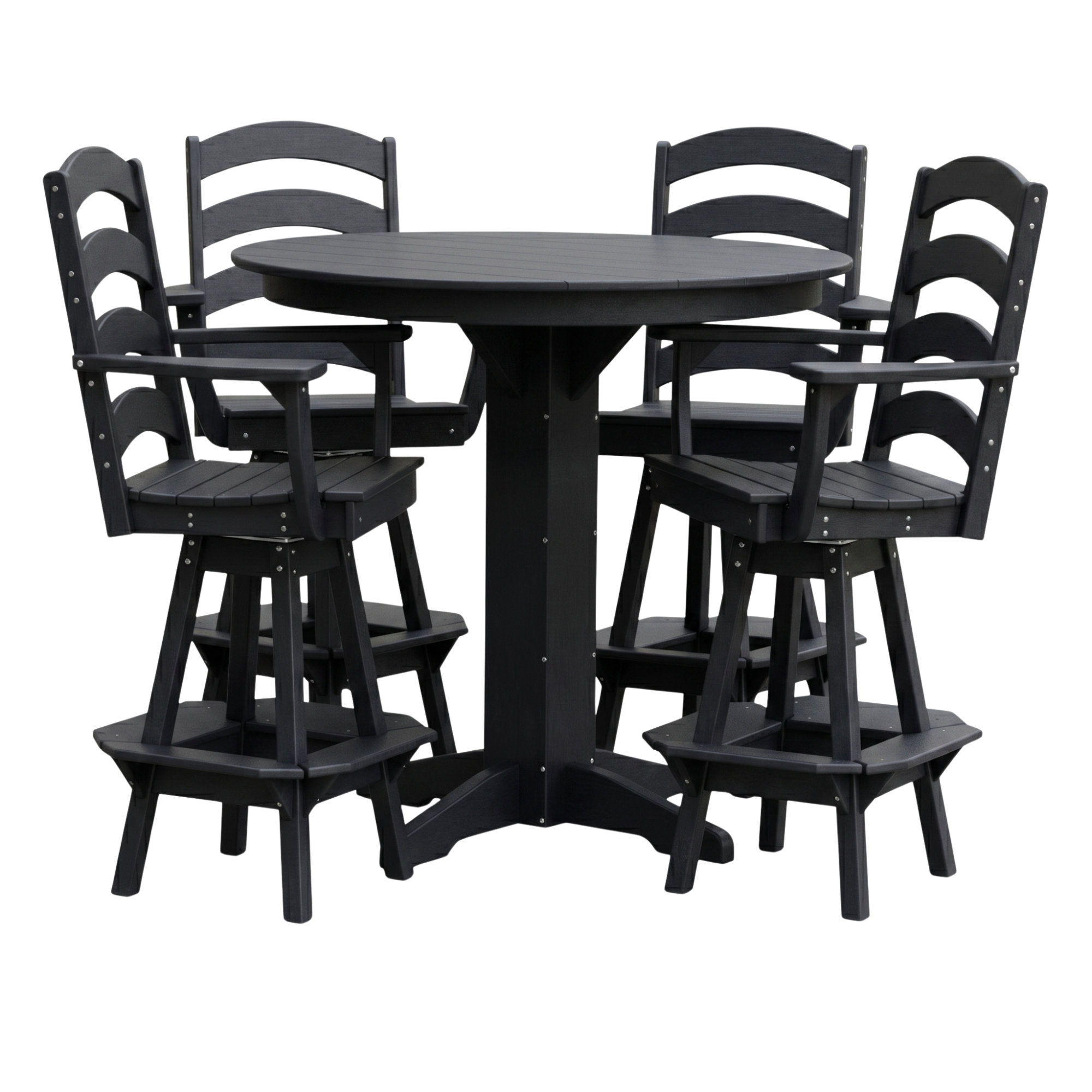 Keystone Amish Co. Josie 5-Piece Poly Bar Dining Set with Round Table