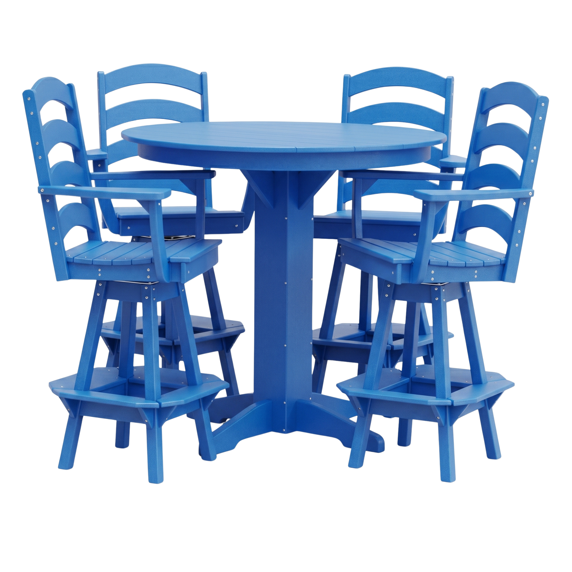 Keystone Amish Co. Josie 5-Piece Poly Bar Dining Set with Round Table