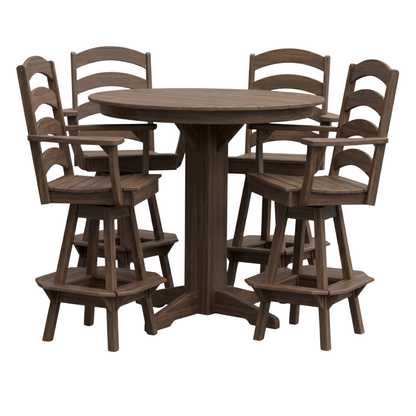 Keystone Amish Co. Josie 5-Piece Poly Bar Dining Set with Round Table