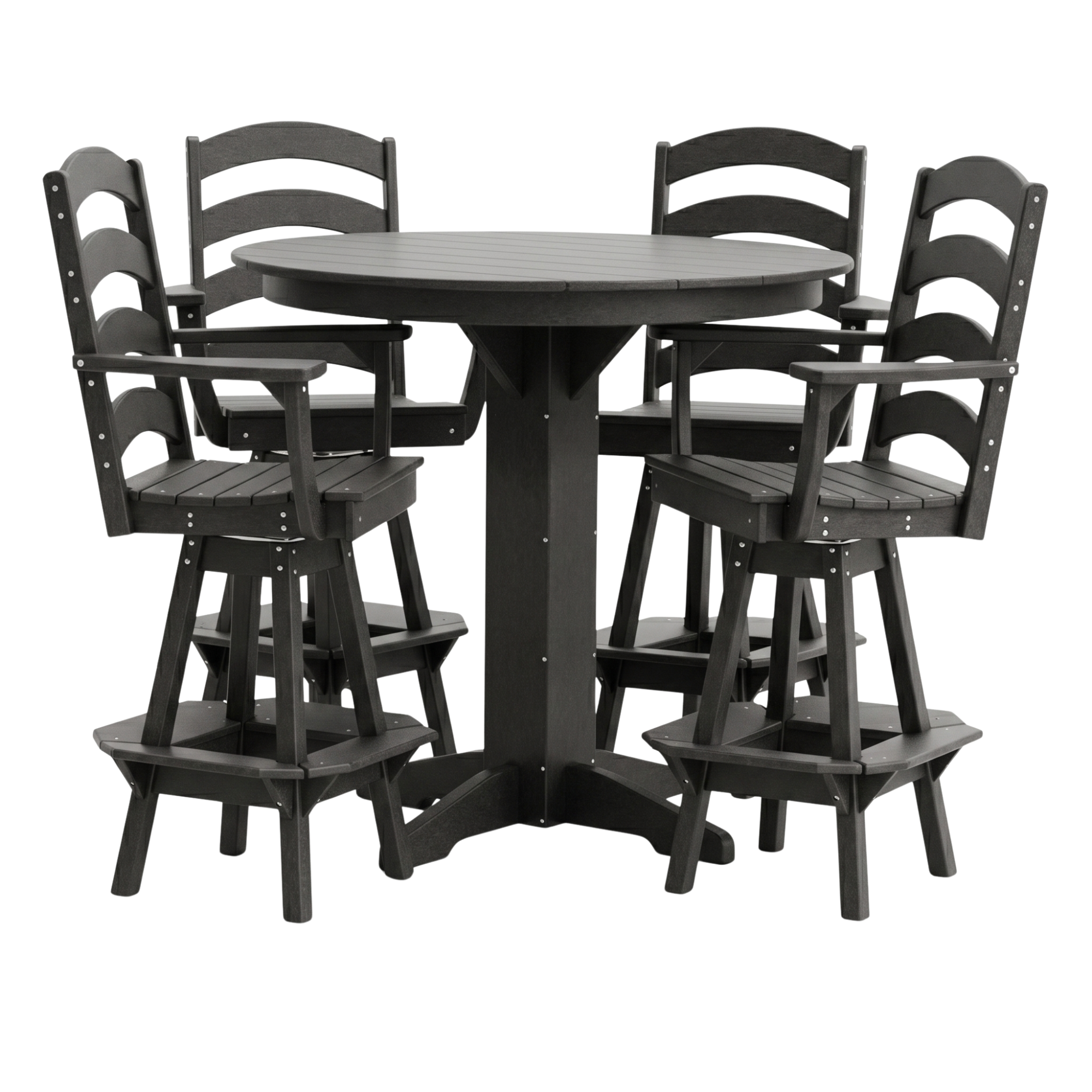 Keystone Amish Co. Josie 5-Piece Poly Bar Dining Set with Round Table