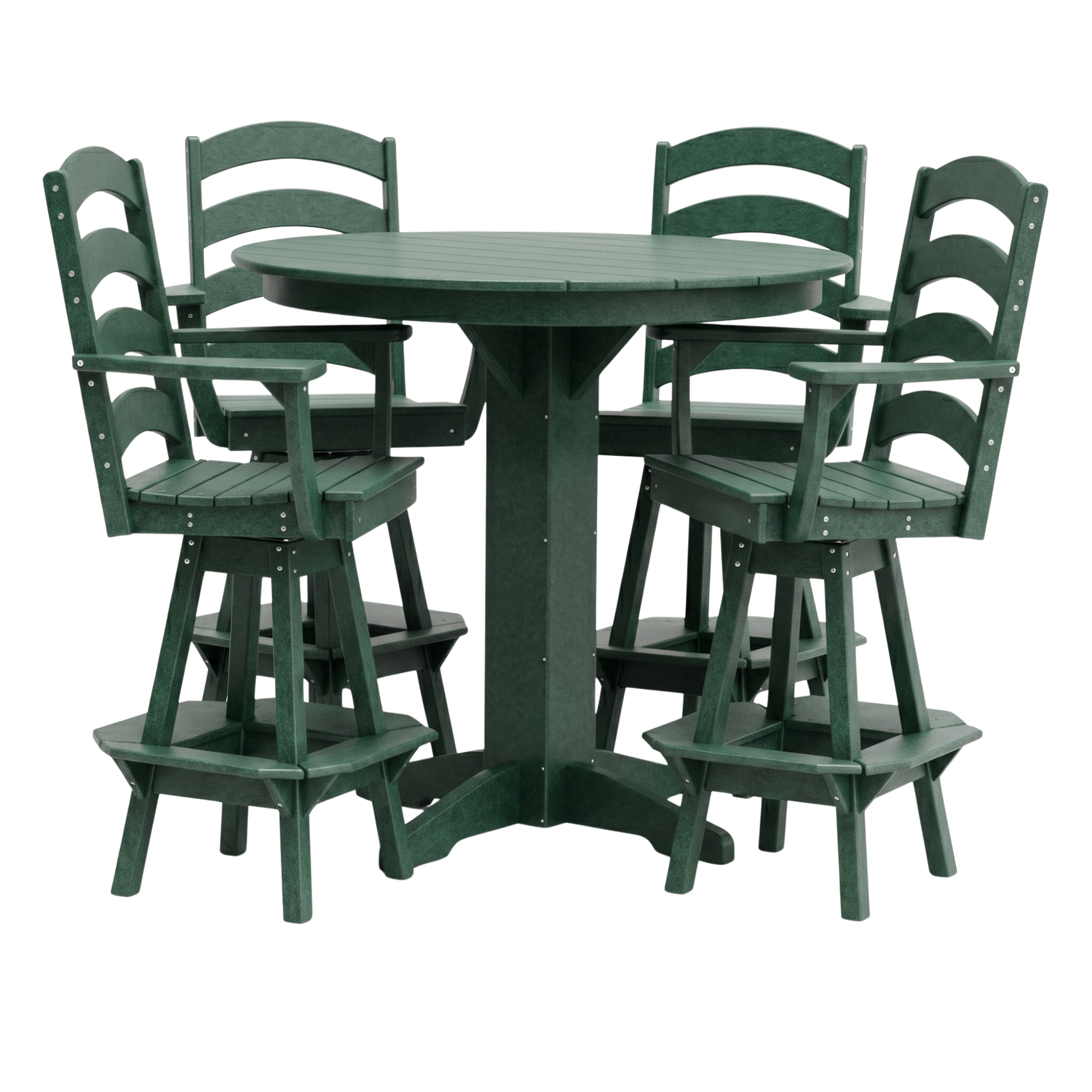 Keystone Amish Co. Josie 5-Piece Poly Bar Dining Set with Round Table