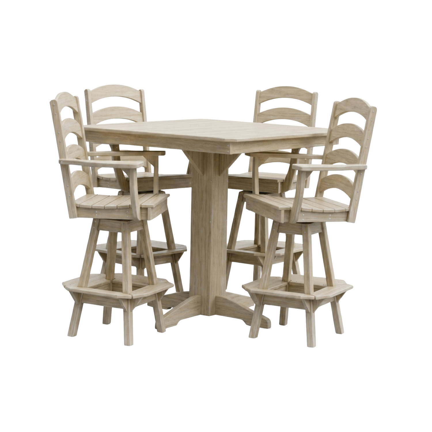 Keystone Amish Co. Josie 5-Piece Poly Outdoor Bar Dining Set