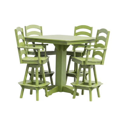 Keystone Amish Co. Josie 5-Piece Poly Outdoor Bar Dining Set