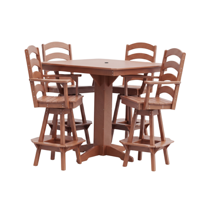 Keystone Amish Co. Josie 5-Piece Poly Outdoor Bar Dining Set