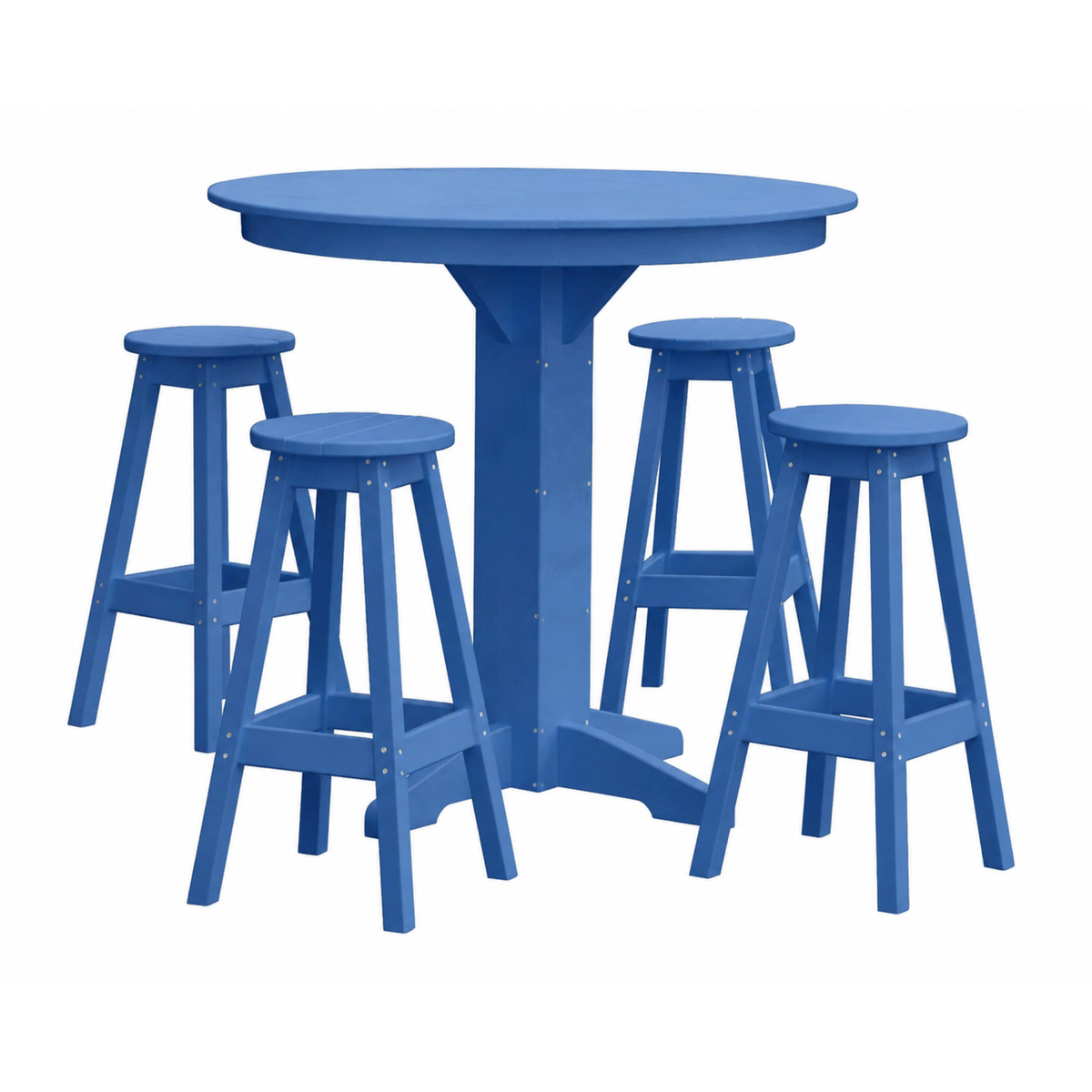 Keystone Amish Co. Poly Composite Sierra 5-Piece Bar Set with Round Table