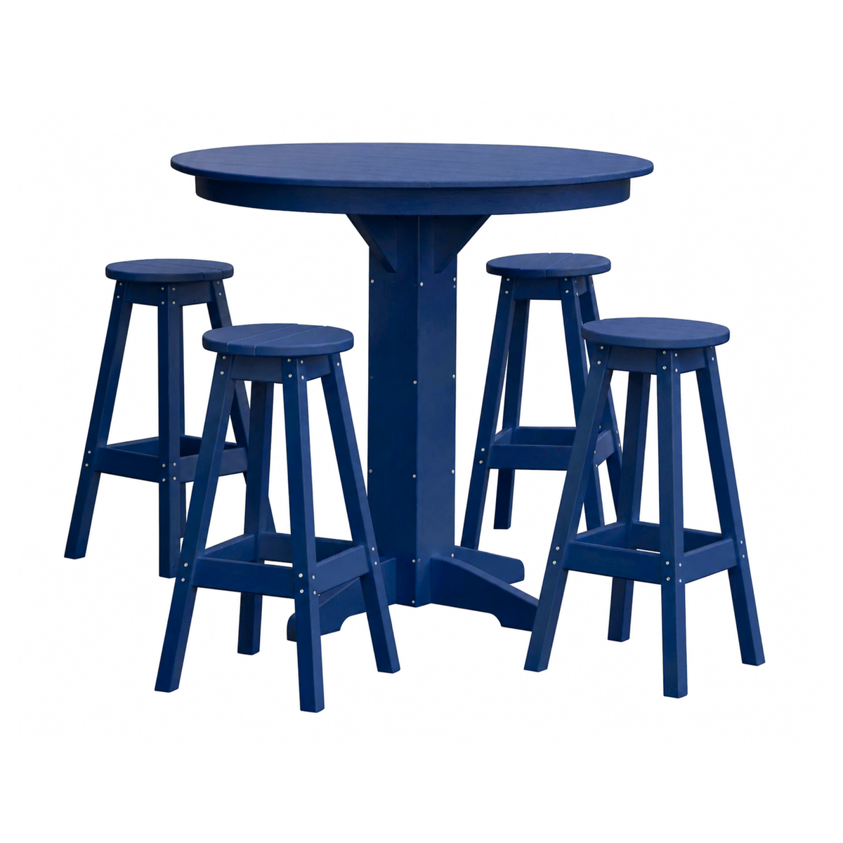 Keystone Amish Co. Poly Composite Sierra 5-Piece Bar Set with Round Table