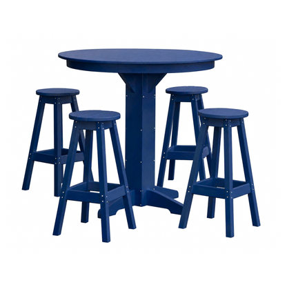 Keystone Amish Co. Poly Composite Sierra 5-Piece Bar Set with Round Table
