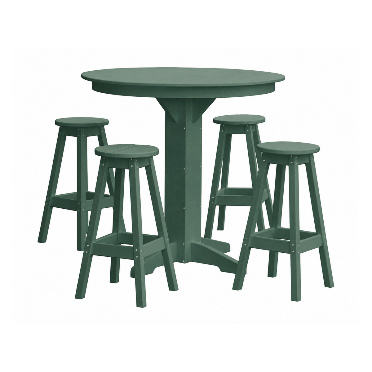 Keystone Amish Co. Poly Composite Sierra 5-Piece Bar Set with Round Table