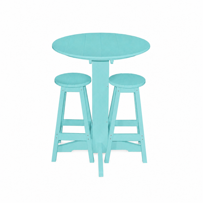 Keystone Amish Co. Sierra 2 Person Poly Round Bar Dining Set