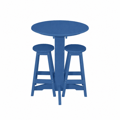 Keystone Amish Co. Sierra 2 Person Poly Round Bar Dining Set