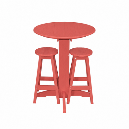 Keystone Amish Co. Sierra 2 Person Poly Round Bar Dining Set