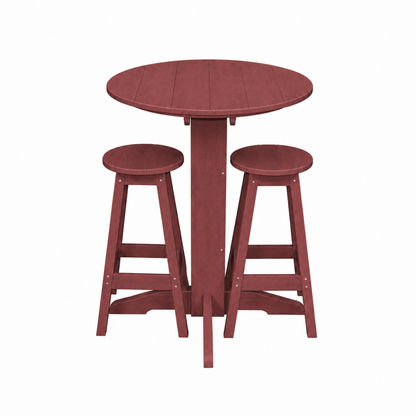 Keystone Amish Co. Sierra 2 Person Poly Round Bar Dining Set