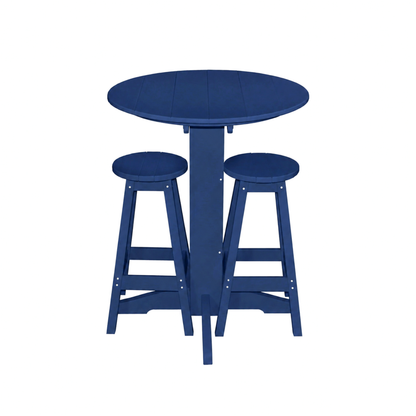 Keystone Amish Co. Sierra 2 Person Poly Round Bar Dining Set