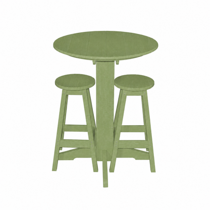 Keystone Amish Co. Sierra 2 Person Poly Round Bar Dining Set