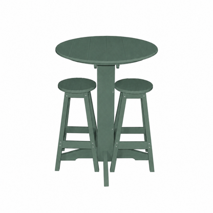 Keystone Amish Co. Sierra 2 Person Poly Round Bar Dining Set