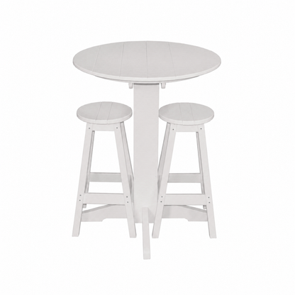 Keystone Amish Co. Sierra 2 Person Poly Round Bar Dining Set