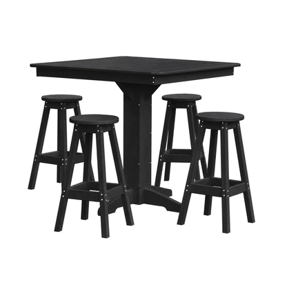 Keystone Amish Co. Sierra 5-Piece Poly Bar Stool Dining Set