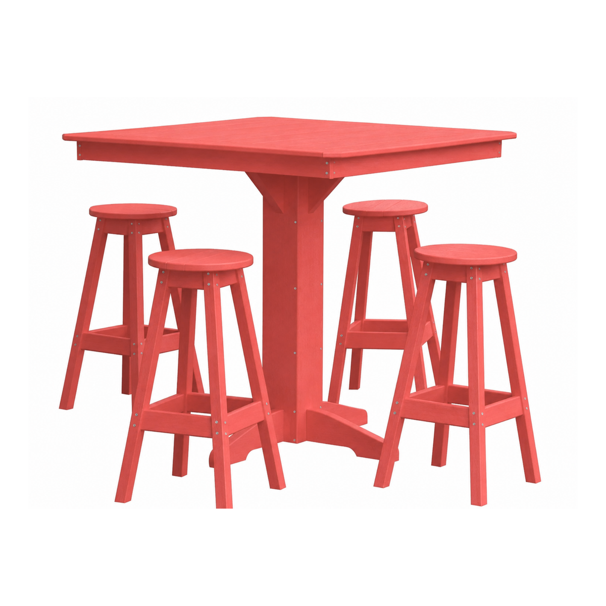 Keystone Amish Co. Sierra 5-Piece Poly Bar Stool Dining Set