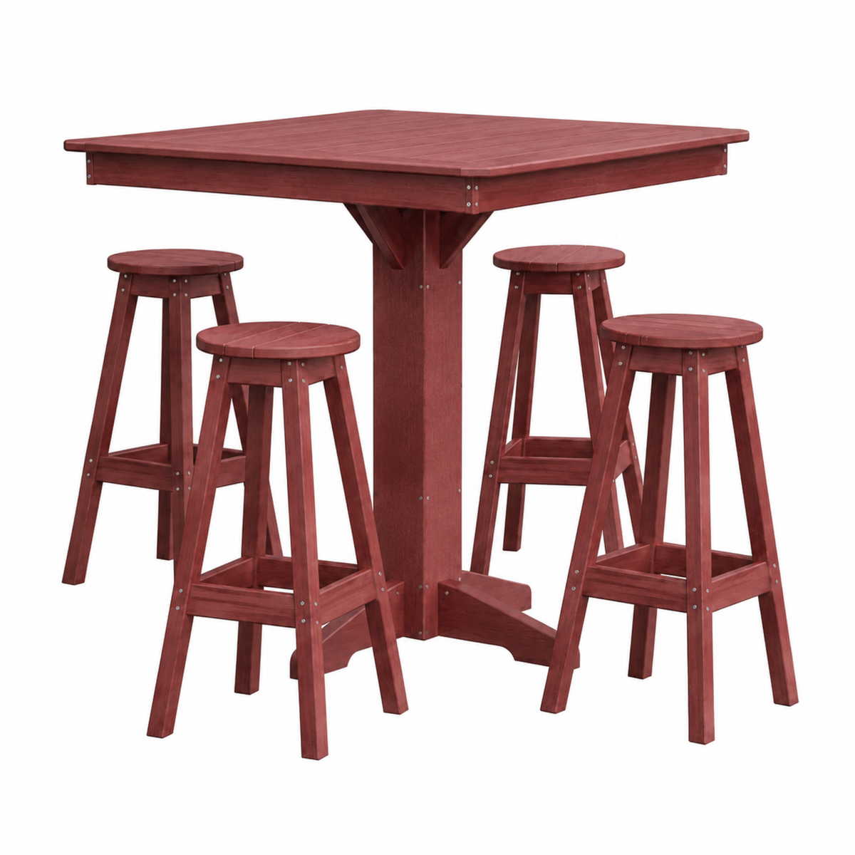 Keystone Amish Co. Sierra 5-Piece Poly Bar Stool Dining Set