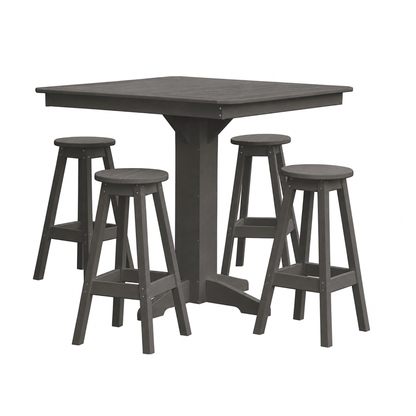 Keystone Amish Co. Sierra 5-Piece Poly Bar Stool Dining Set