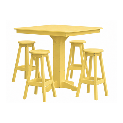 Keystone Amish Co. Sierra 5-Piece Poly Bar Stool Dining Set