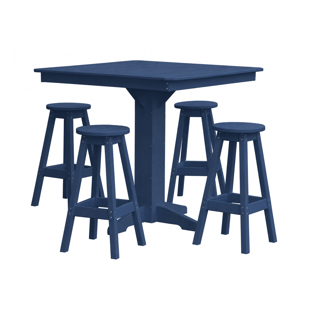 Keystone Amish Co. Sierra 5-Piece Poly Bar Stool Dining Set