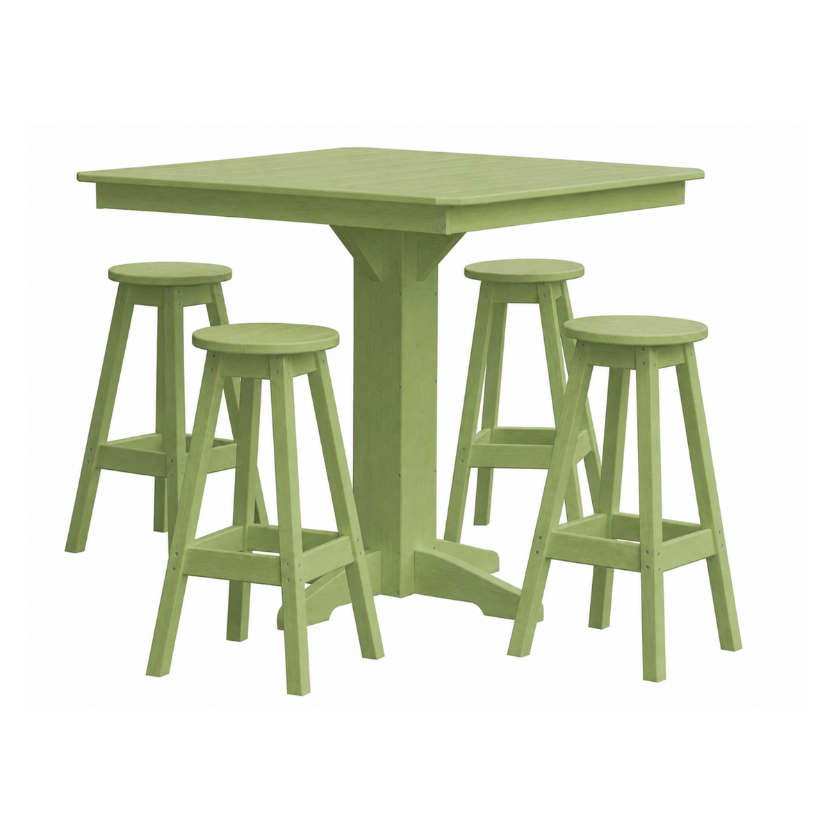 Keystone Amish Co. Sierra 5-Piece Poly Bar Stool Dining Set