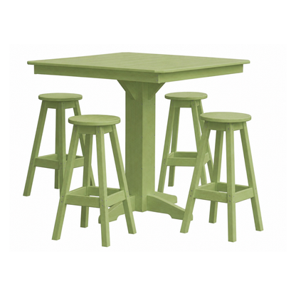 Keystone Amish Co. Sierra 5-Piece Poly Bar Stool Dining Set