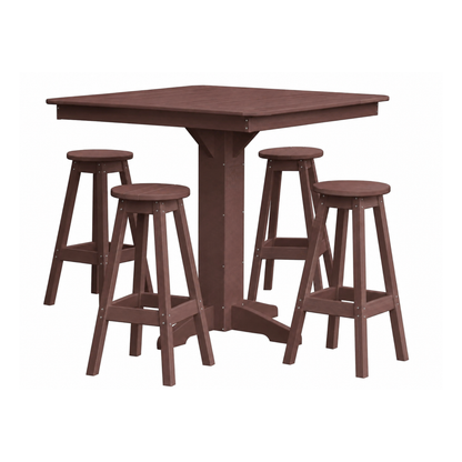 Keystone Amish Co. Sierra 5-Piece Poly Bar Stool Dining Set