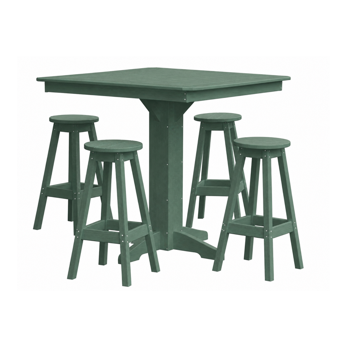 Keystone Amish Co. Sierra 5-Piece Poly Bar Stool Dining Set