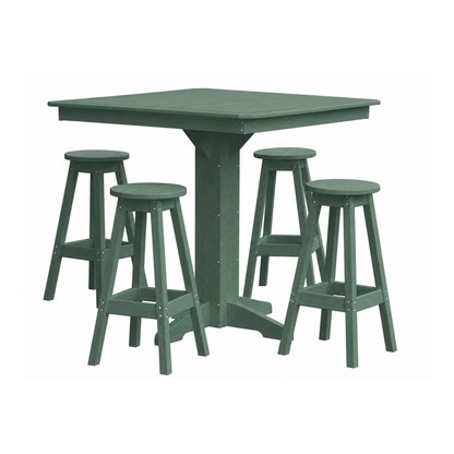 Keystone Amish Co. Sierra 5-Piece Poly Bar Stool Dining Set
