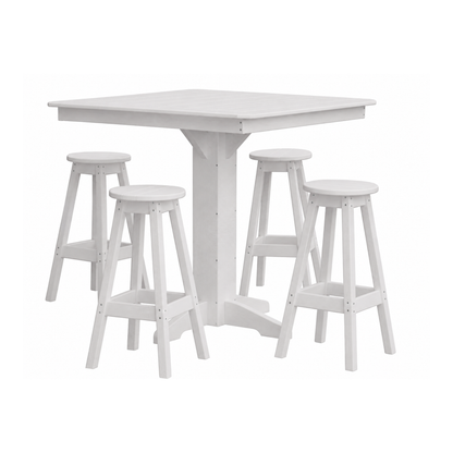 Keystone Amish Co. Sierra 5-Piece Poly Bar Stool Dining Set
