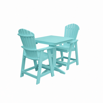 Keystone Amish Co. Sunburst 2-Person Counter Height Poly Dining Set
