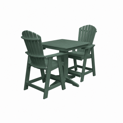 Keystone Amish Co. Sunburst 2-Person Counter Height Poly Dining Set